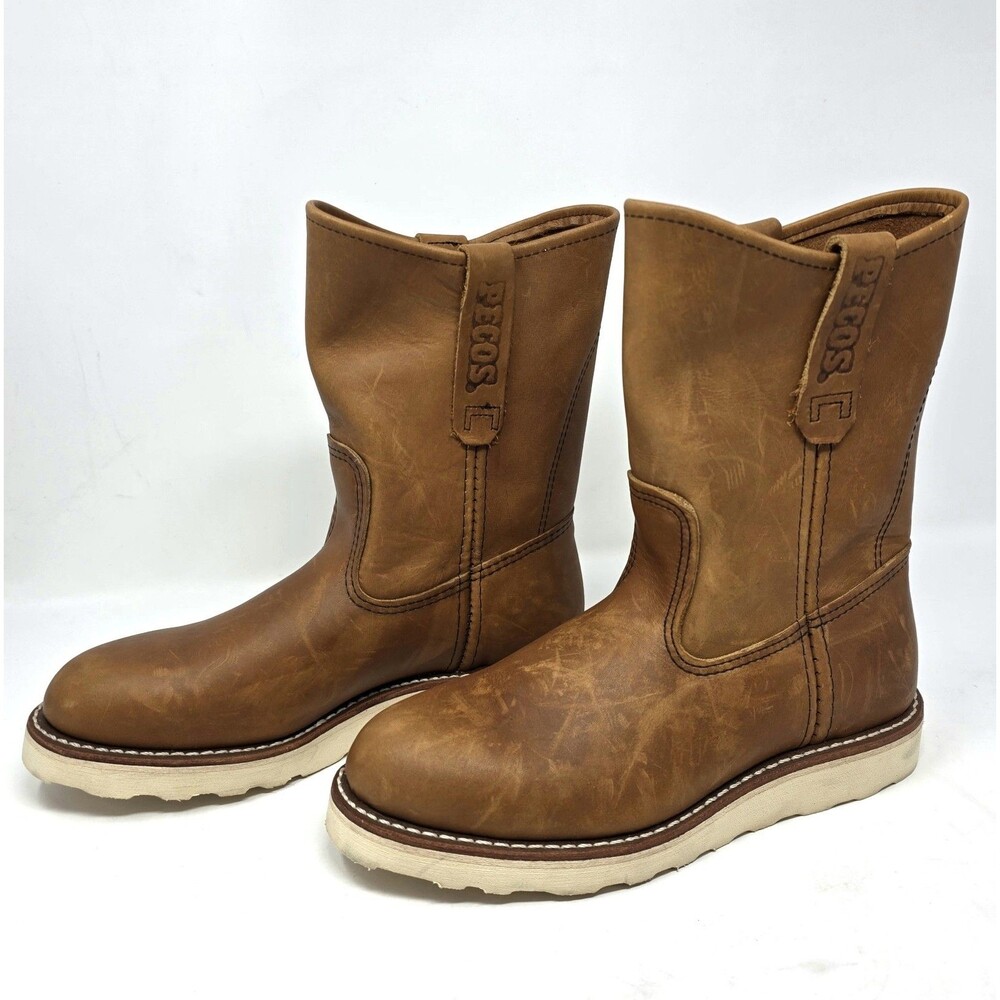 Red Wing Pecos 866 Pull On Leather Work Boot US 5 | EU 37 Made in USA Brown NEW - Picture 3 of 16